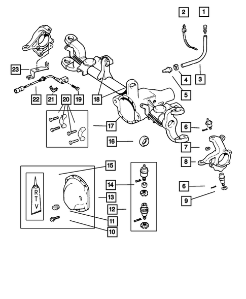 Front Axle Housing for 2002 Jeep Grand Cherokee #0