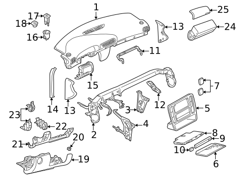 Instrument Panel for 2001 Volkswagen Passat #1