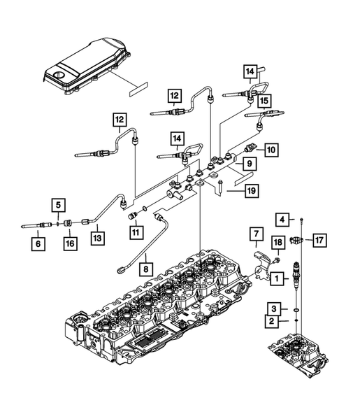 Fuel Rail and Injectors for 2008 Dodge Ram 3500 #0