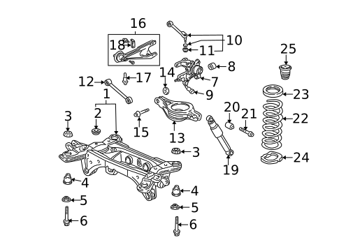 Rear Suspension for 2008 Honda Pilot #0