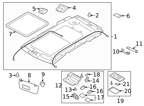 Interior Trim - Roof for 2018 Subaru Forester #0
