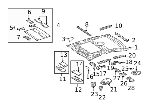 Interior Trim - Roof for 2004 Mercedes-Benz E55 AMG #0