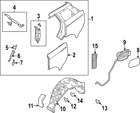 Quarter Panel & Components for 2023 Land Rover Range Rover #0