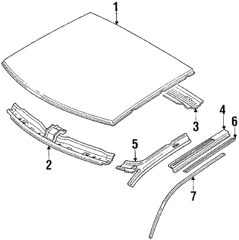 Roof & Components for 1992 Mitsubishi Eclipse #0