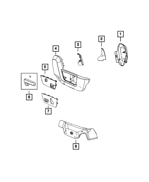 Front Seats - Adjusters, Recliners, Shields and Risers for 2020 Ram 3500 #7