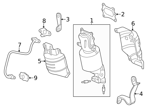 Exhaust Components for 2020 Acura MDX #1