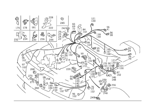 Engine Cable Harness, Body Mounted for 1996 Mercedes-Benz C220 #2