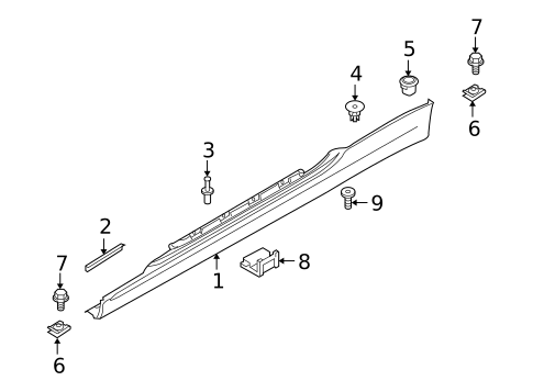 Exterior Trim - Pillars for 2005 BMW 645Ci #0