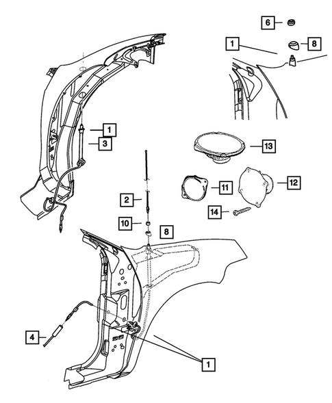 Radio, Antenna, and Speakers for 2005 Dodge Neon #0