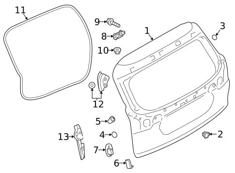 Gate & Hardware for 2023 Subaru Ascent #0