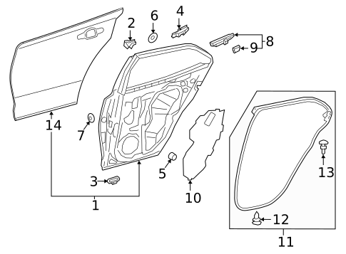 Door & Components for 2025 Toyota Corolla #2