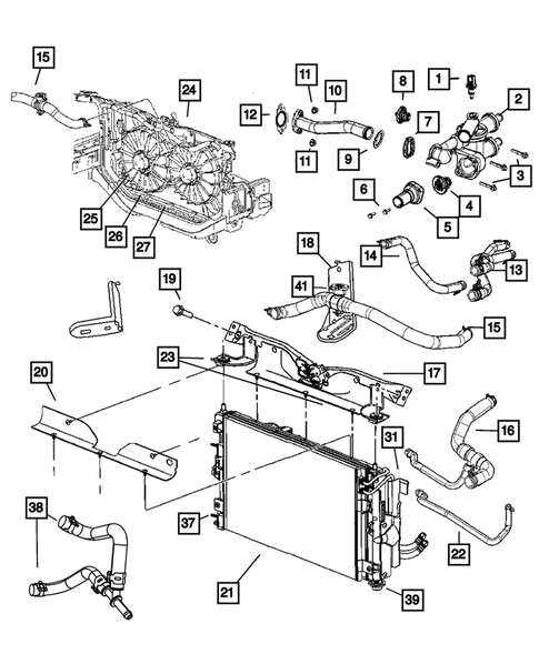 Radiator and Related Parts for 2007 Jeep Compass #0