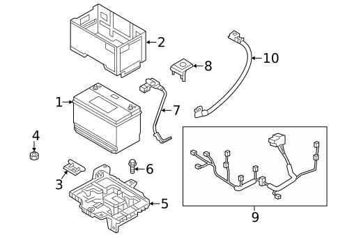 Wiring Harness for 2022 Hyundai Santa Fe #1