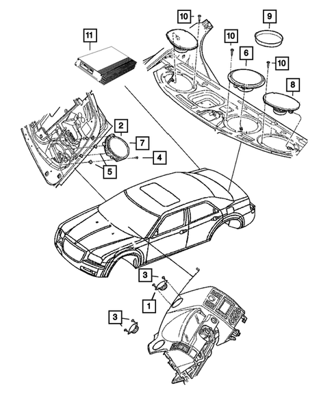 Radio, Antenna, Speakers, DVD, and Video systems for 2013 Dodge Charger #2