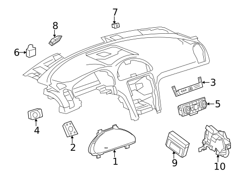 Instrument Panel for 2013 Buick Enclave #1