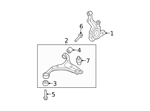 Suspension Components for 2009 Hyundai Santa Fe #1