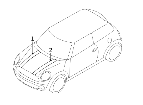 Stripe Tape for 2015 Mini Cooper #3