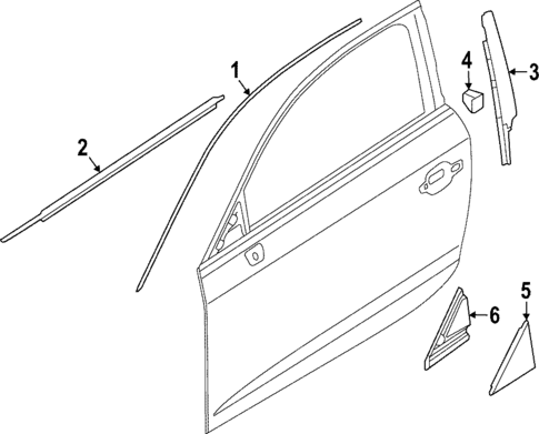 Exterior Trim - Front Door for 2024 Audi RS3 #0
