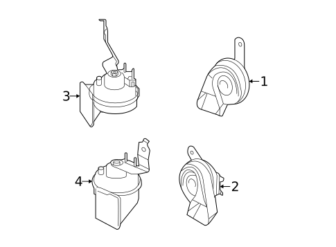 Horn for 2017 Mercedes-Benz CLS63 AMG S #0