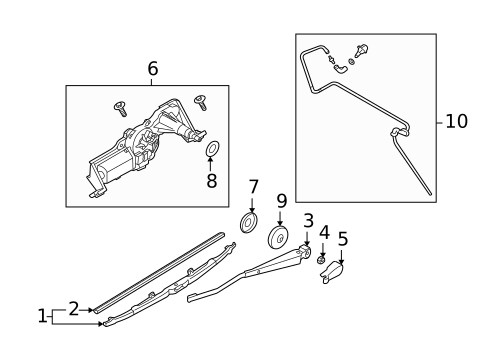 Wiper & Washer Components for 2003 Subaru Forester #1