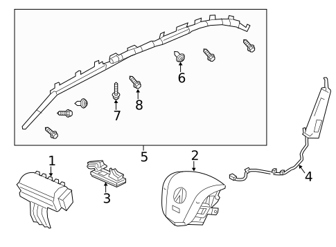 Air Bag Components for 2018 Acura MDX #0