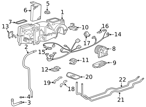 Evaporator & Heater Components for 2012 Porsche Cayman #1