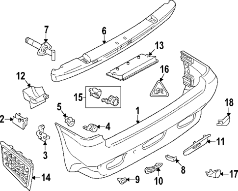 Bumper & Components - Rear for 2004 BMW X5 #0