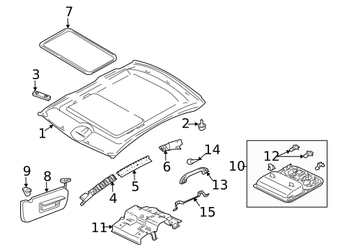Interior Trim - Roof for 2010 Mitsubishi Galant #1