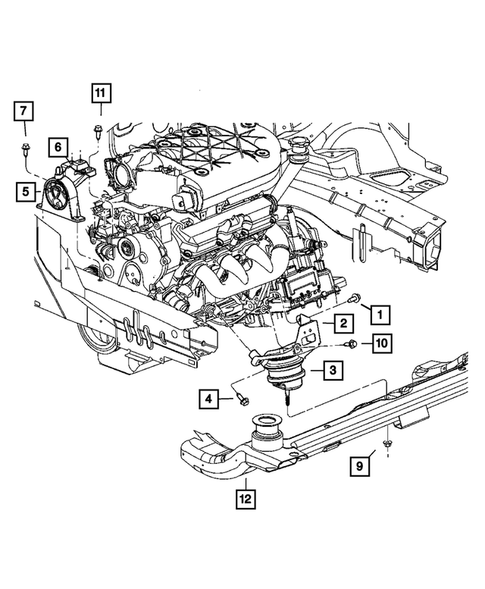 Engine Mounting for 2004 Chrysler Pacifica #0