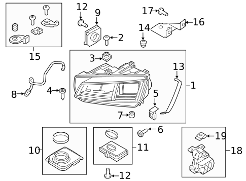 Headlamp Components for 2019 Audi TT RS Quattro #0