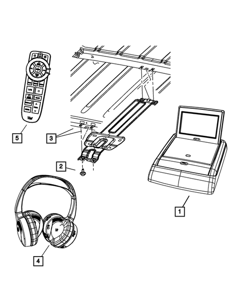 Radio, Antenna, Speakers, DVD, and Video systems for 2011 Dodge Durango #6