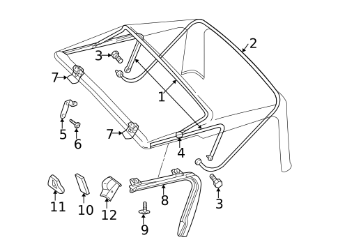 Frame & Components for 2001 Jeep Wrangler #2
