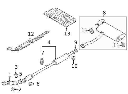 Exhaust Components for 2014 Hyundai Tucson #0
