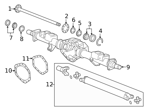 Axle Housing for 2025 GMC Sierra 2500 HD #2