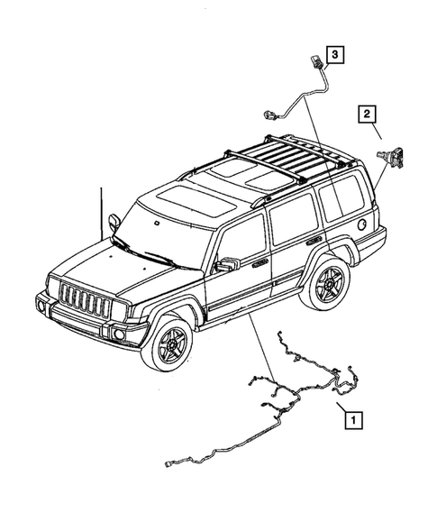 Wiring-Body and Accessories for 2008 Jeep Commander #2