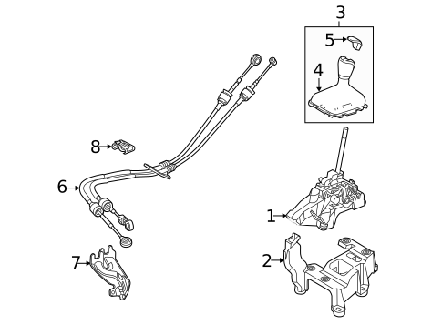 Gear Shift Control for 2017 Ford Focus #1