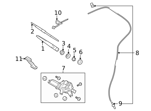 Wipers for 2007 Kia Spectra5 #1