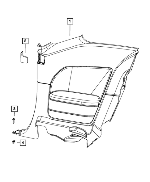 Panels-Moldings-Scuff Plates, Pillar, Cowl, 1/4 Panel Trim and Cargo Covers for 2019 Dodge Challenger #1