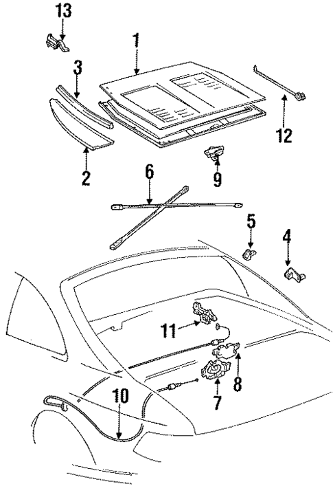Lid & Components for 1993 Toyota MR2 #0