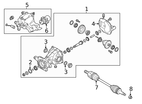Axle & Differential for 2014 Kia Sorento #0