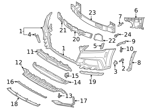 Bumper & Components - Front for 2021 Audi TT RS Quattro #1