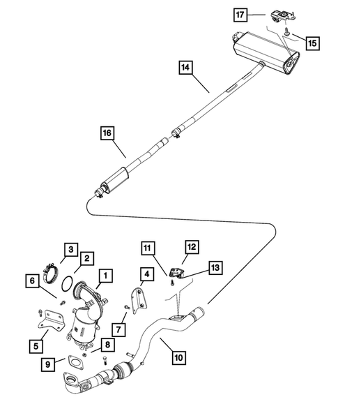 Exhaust System for 2015 Jeep Renegade #2