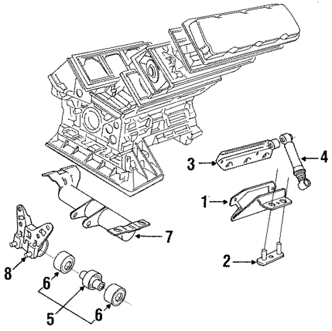 Engine & Trans Mounting for 1989 Volvo 760 #0