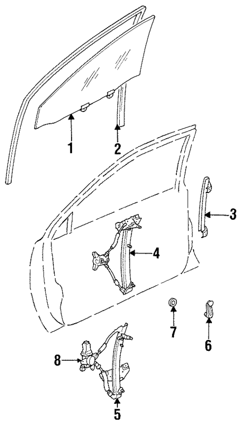 Front Door for 1998 Chevrolet Prizm #1