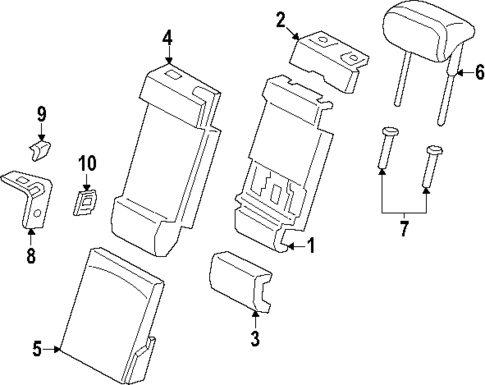 Rear Seat Components for 2024 Porsche Cayenne #6