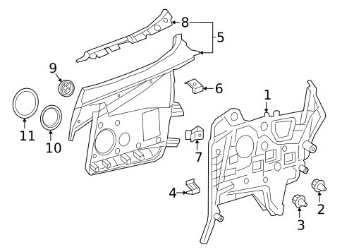 Interior Trim - Quarter Panels for 2019 Mercedes-Benz C63 AMG #1