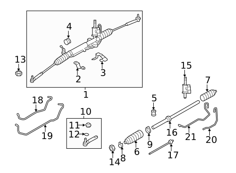 Steering Gear & Linkage for 2014 Subaru Impreza #0