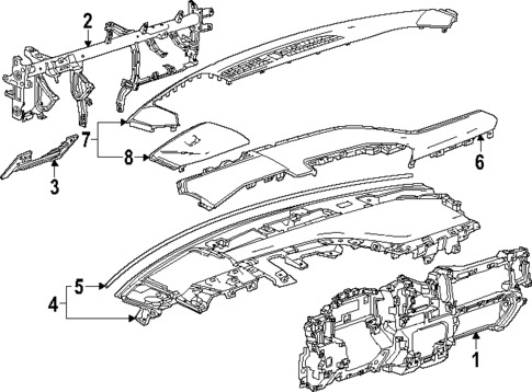 Instrument Panel for 2022 GMC Sierra 1500 Limited #1
