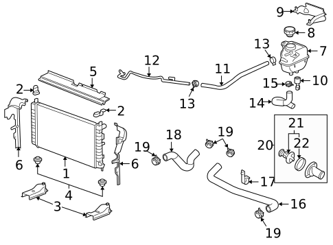 Radiator & Components for 2010 Chevrolet Malibu #0
