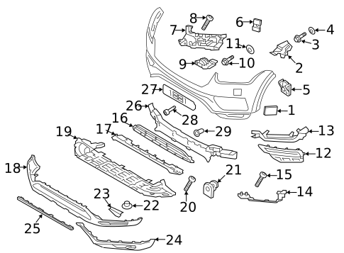 Bumper & Components - Front for 2019 Volvo XC90 #0